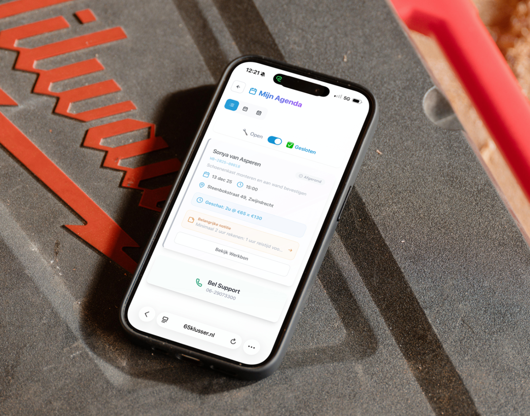 Field worker mobile agenda
